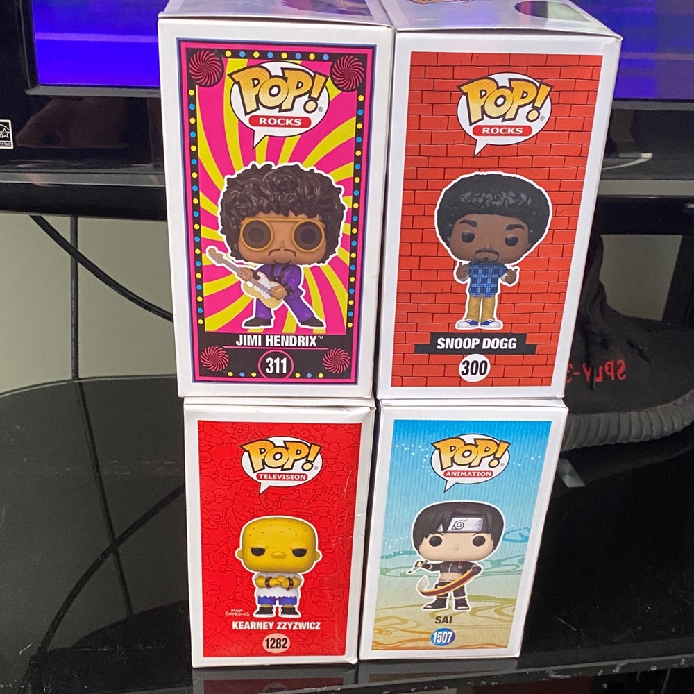 Funko Pop! Rocks and Animation Figures - Purple, Red, Blue